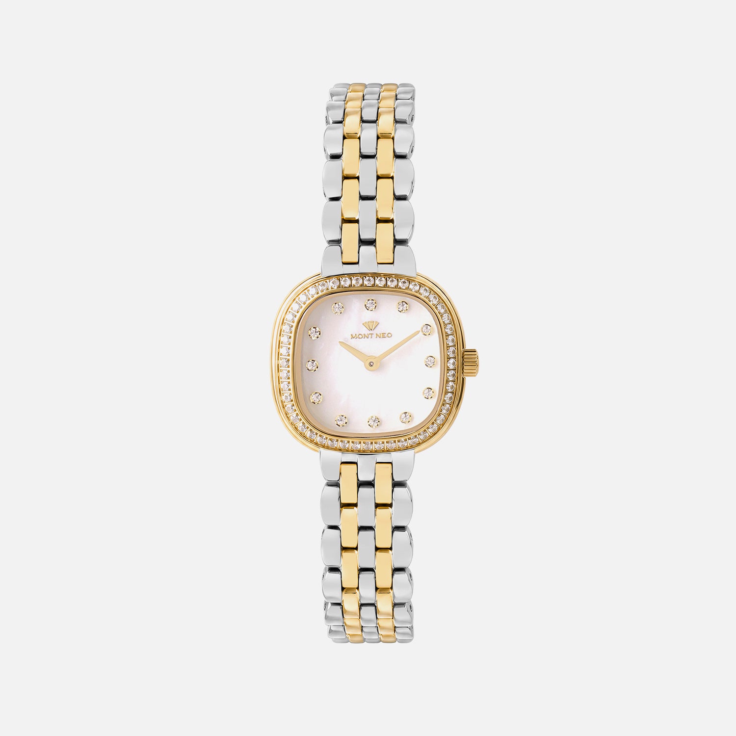 Women Quartz Gold Dial Analog Stainless Steel Watch 4004B-M1201