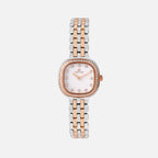 Women Quartz Silver Dial Analog Stainless Steel Watch 4004B-M1301
