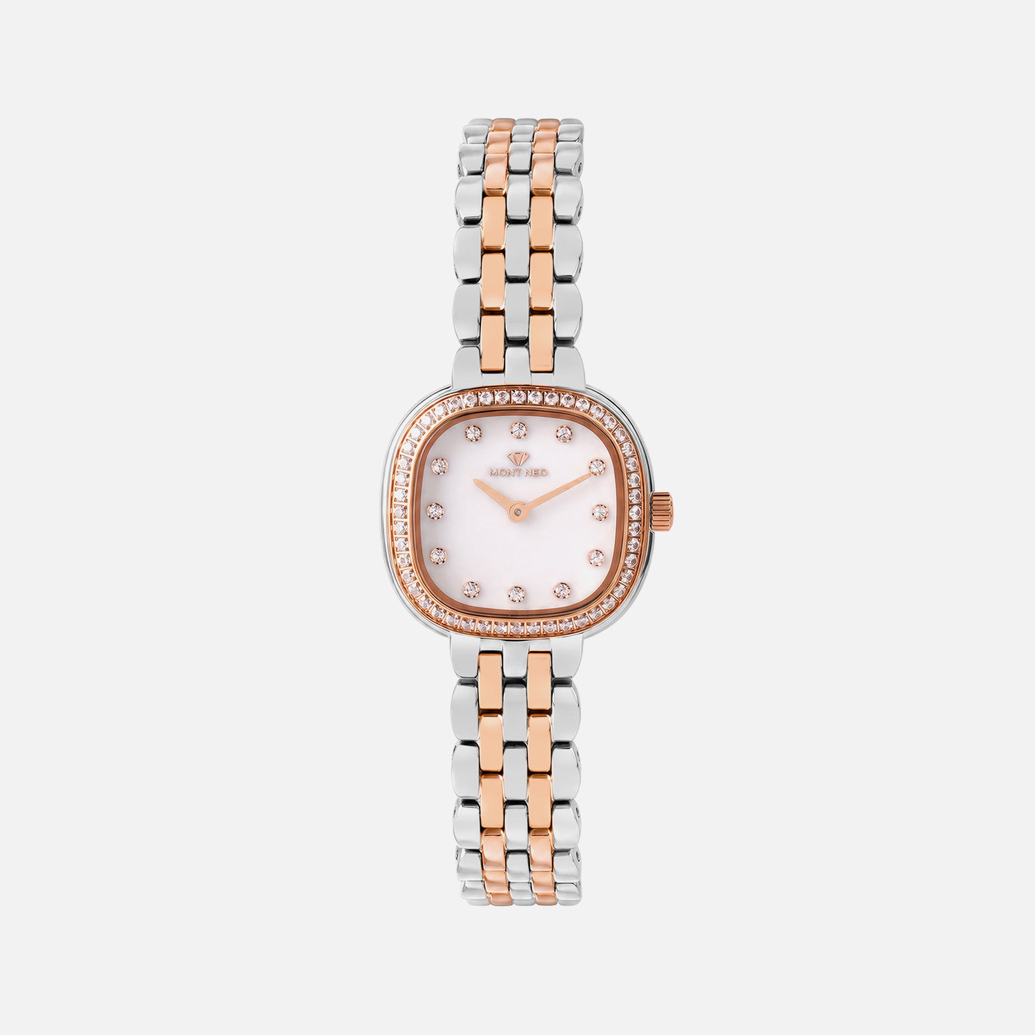 Women Quartz Silver Dial Analog Stainless Steel Watch 4004B-M1301