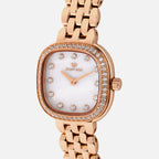 Women Quartz Silver Dial Analog Stainless Steel Watch 4004B-M3301