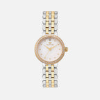 Women Quartz Silver Dial Analog Stainless Steel Watch 4005T-M1201