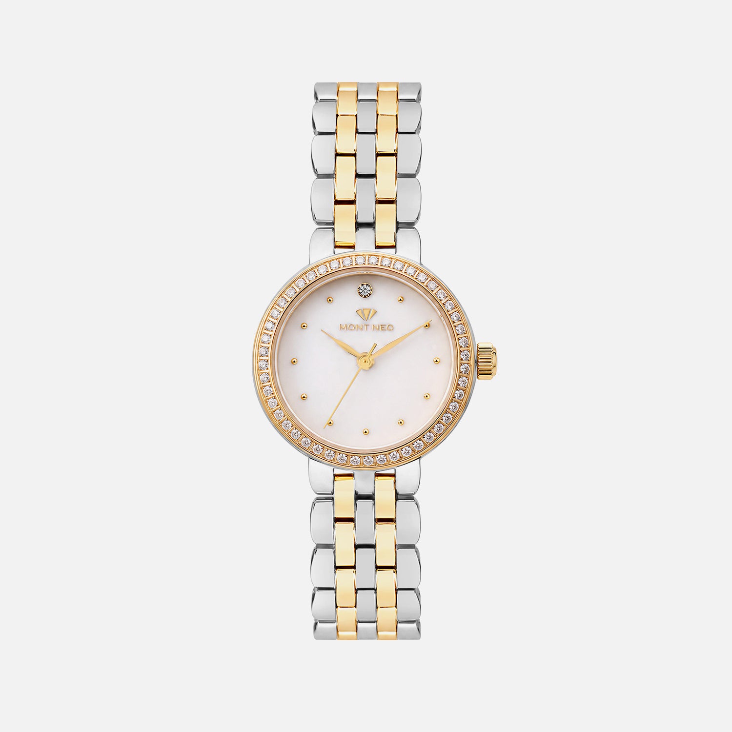 Women Quartz Silver Dial Analog Stainless Steel Watch 4005T-M1201