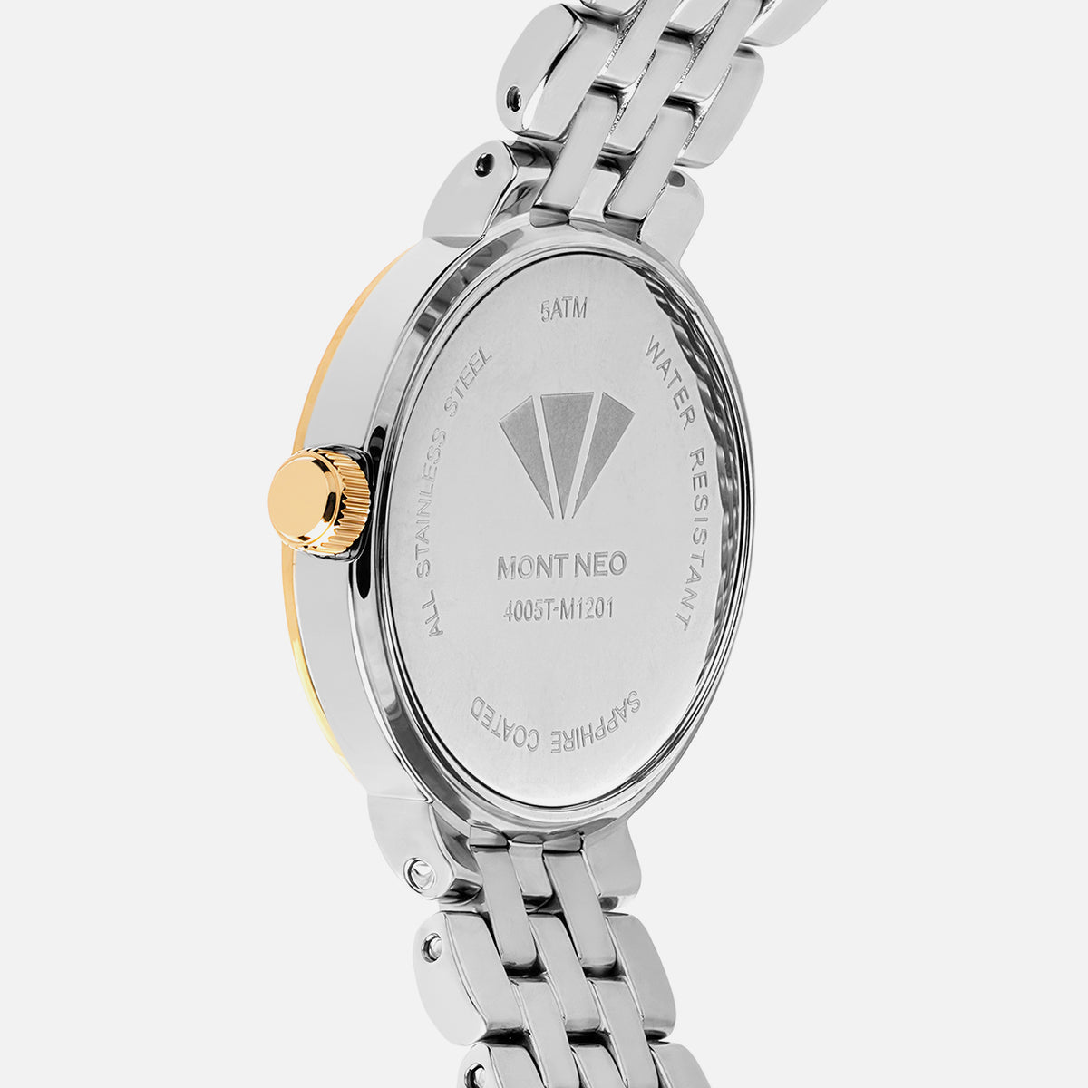 Women Quartz Silver Dial Analog Stainless Steel Watch 4005T-M1201