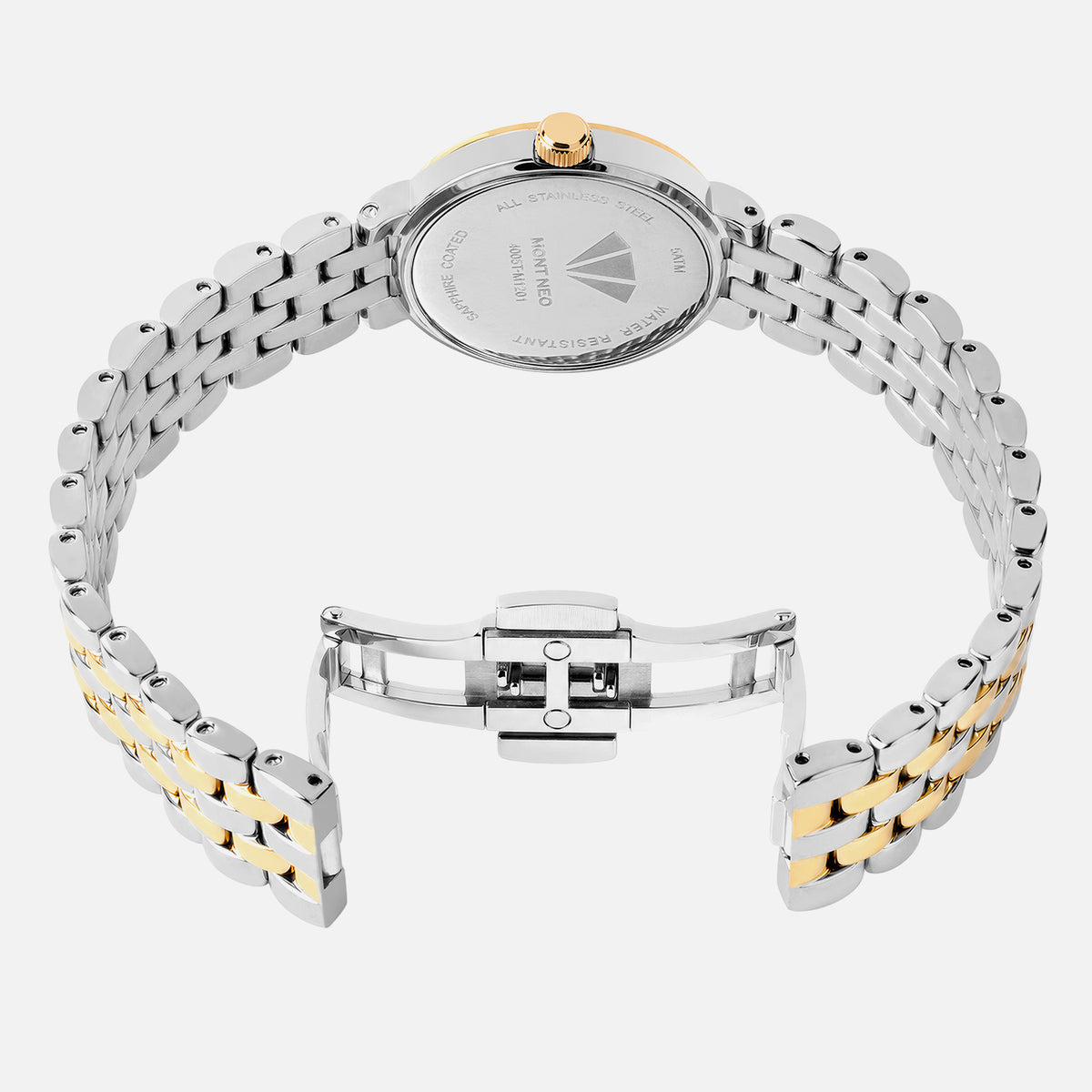 Women Quartz Silver Dial Analog Stainless Steel Watch 4005T-M1201
