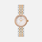 Women Quartz Silver Dial Analog Stainless Steel Watch 4005T-M1301