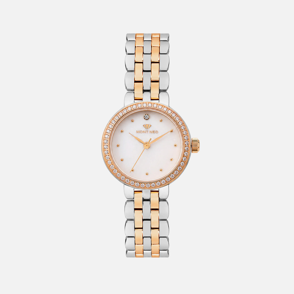 Women Quartz Silver Dial Analog Stainless Steel Watch 4005T-M1301