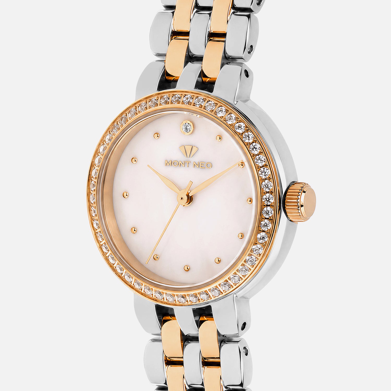 Women Quartz Silver Dial Analog Stainless Steel Watch 4005T-M1301
