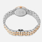 Women Quartz Silver Dial Analog Stainless Steel Watch 4005T-M1301