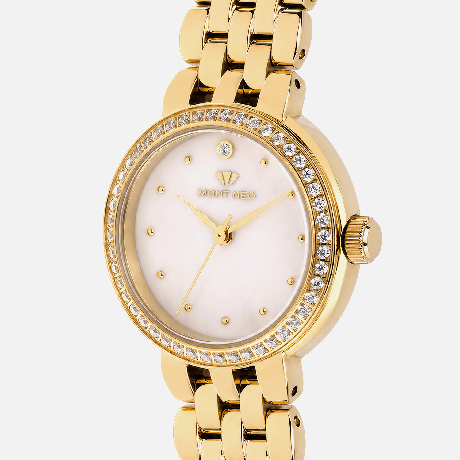 Women Quartz Silver Dial Analog Stainless Steel Watch 4005T-M2201
