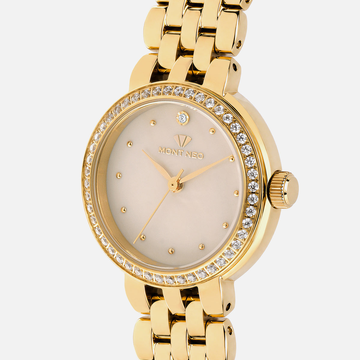 Women Quartz Pink Dial Analog Stainless Steel Watch 4005T-M2208