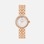 Women Quartz Silver Dial Analog Stainless Steel Watch 4005T-M3301