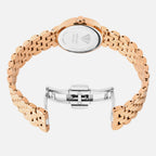 Women Quartz Pink Dial Analog Stainless Steel Watch 4005T-M3307