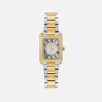 Women Quartz Silver Dial Analog Stainless Steel Watch 4008T-M1203