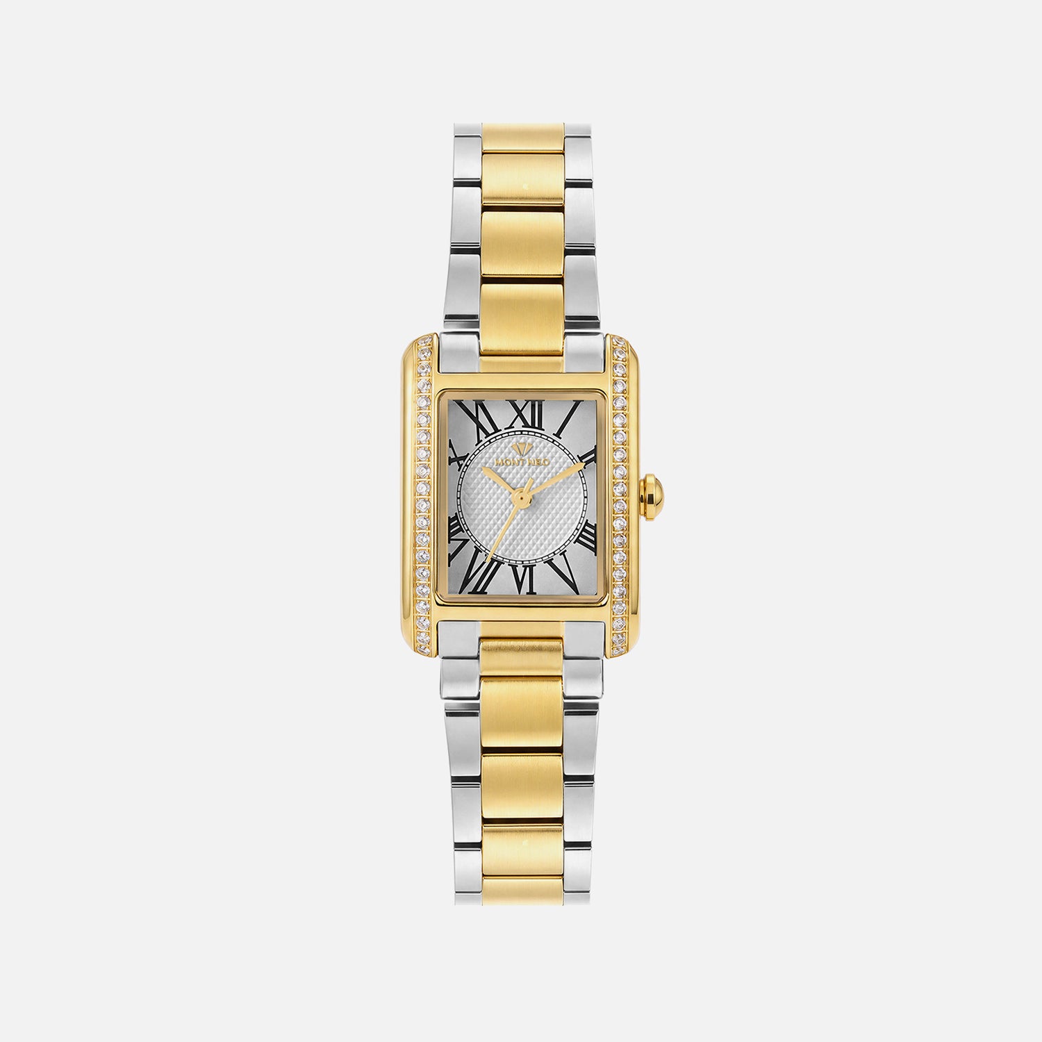 Women Quartz Silver Dial Analog Stainless Steel Watch 4008T-M1203
