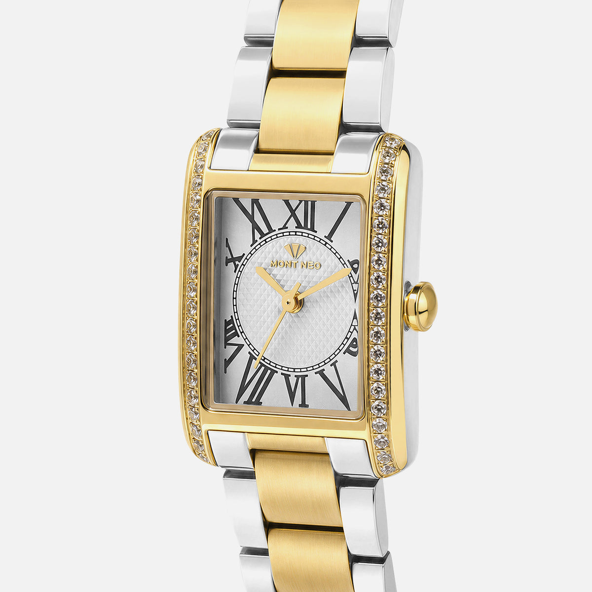 Women Quartz Silver Dial Analog Stainless Steel Watch 4008T-M1203