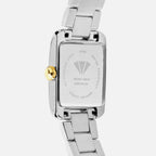 Women Quartz Silver Dial Analog Stainless Steel Watch 4008T-M1203