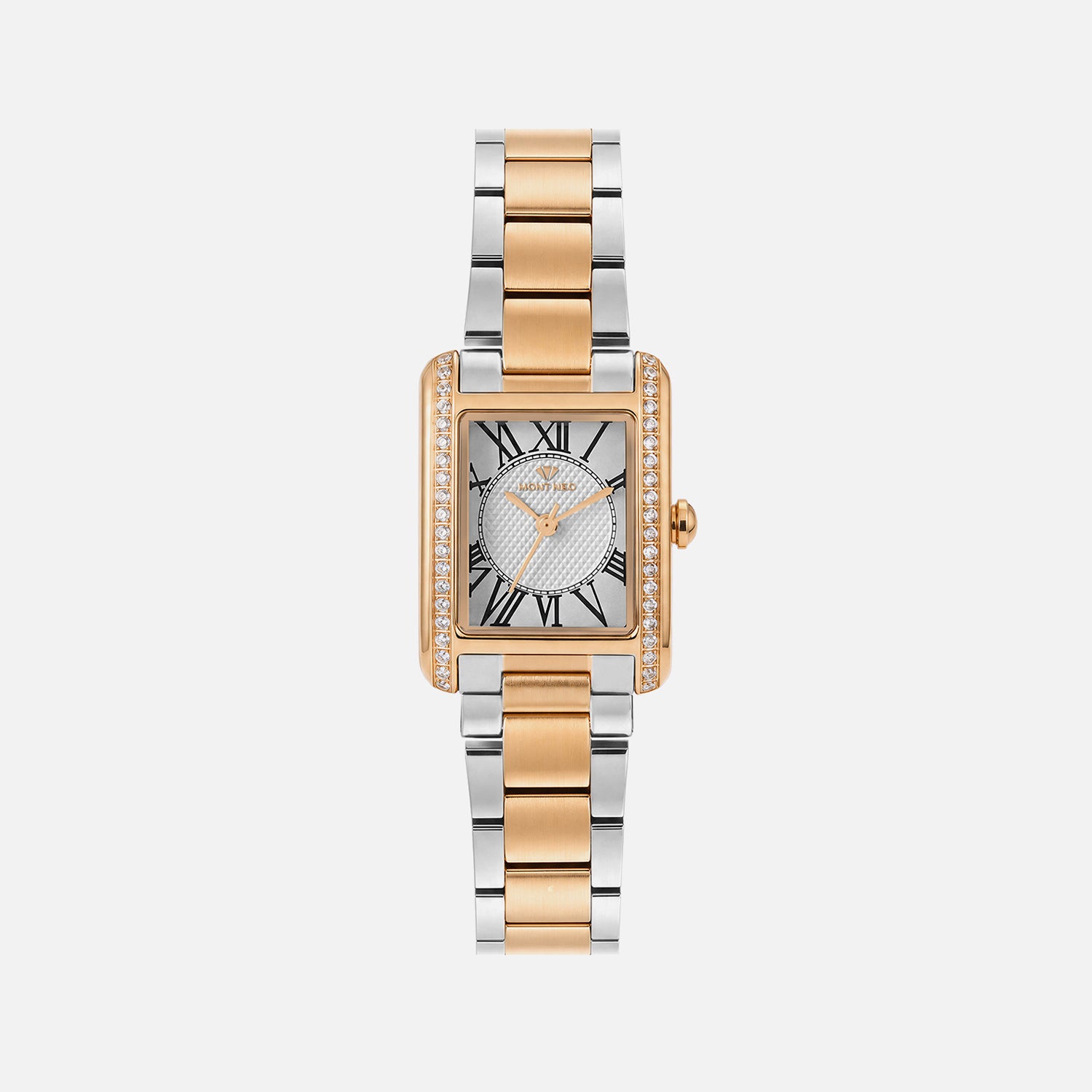 Women Quartz Silver Dial Analog Stainless Steel Watch 4008T-M1303