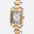 Women Quartz Silver Dial Analog Stainless Steel Watch 4008T-M1303