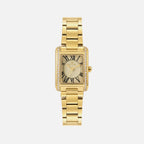 Women Quartz Gold Dial Analog Stainless Steel Watch 4008T-M2208
