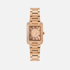 Women Quartz Rose Gold Dial Analog Stainless Steel Watch 4008T-M3307