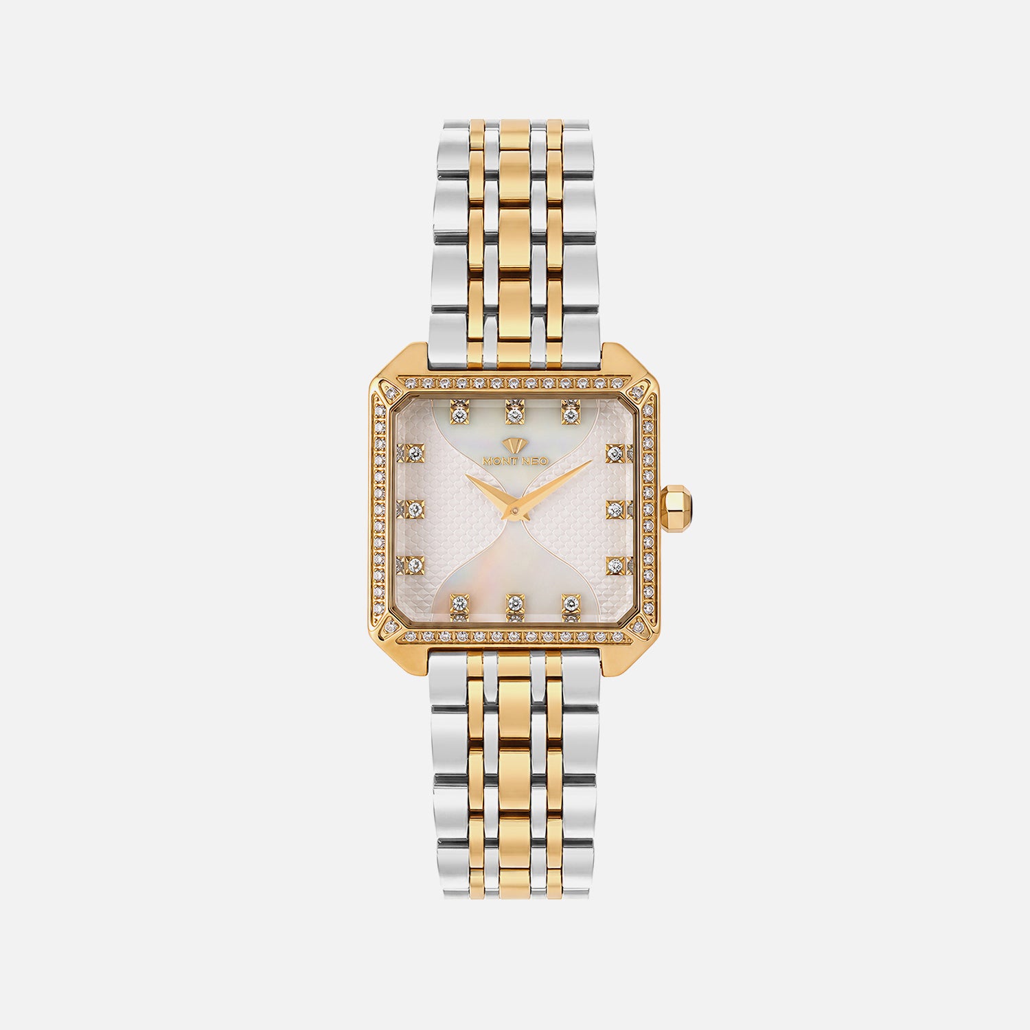 Women Quartz Gold Dial Analog Stainless Steel Watch 4009B-M1203