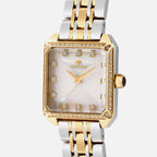 Women Quartz Gold Dial Analog Stainless Steel Watch 4009B-M1203