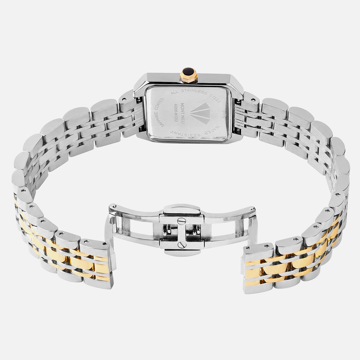 Women Quartz Gold Dial Analog Stainless Steel Watch 4009B-M1203