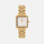 Women Quartz Silver Dial Analog Stainless Steel Watch 4009B-M2203