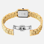 Women Quartz Silver Dial Analog Stainless Steel Watch 4009B-M2203