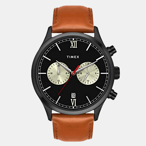 Timex Round Black Chronograph watch