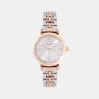 Regular Women Quartz Silver Dial Analog Stainless Steel Watch 4520B-M1303
