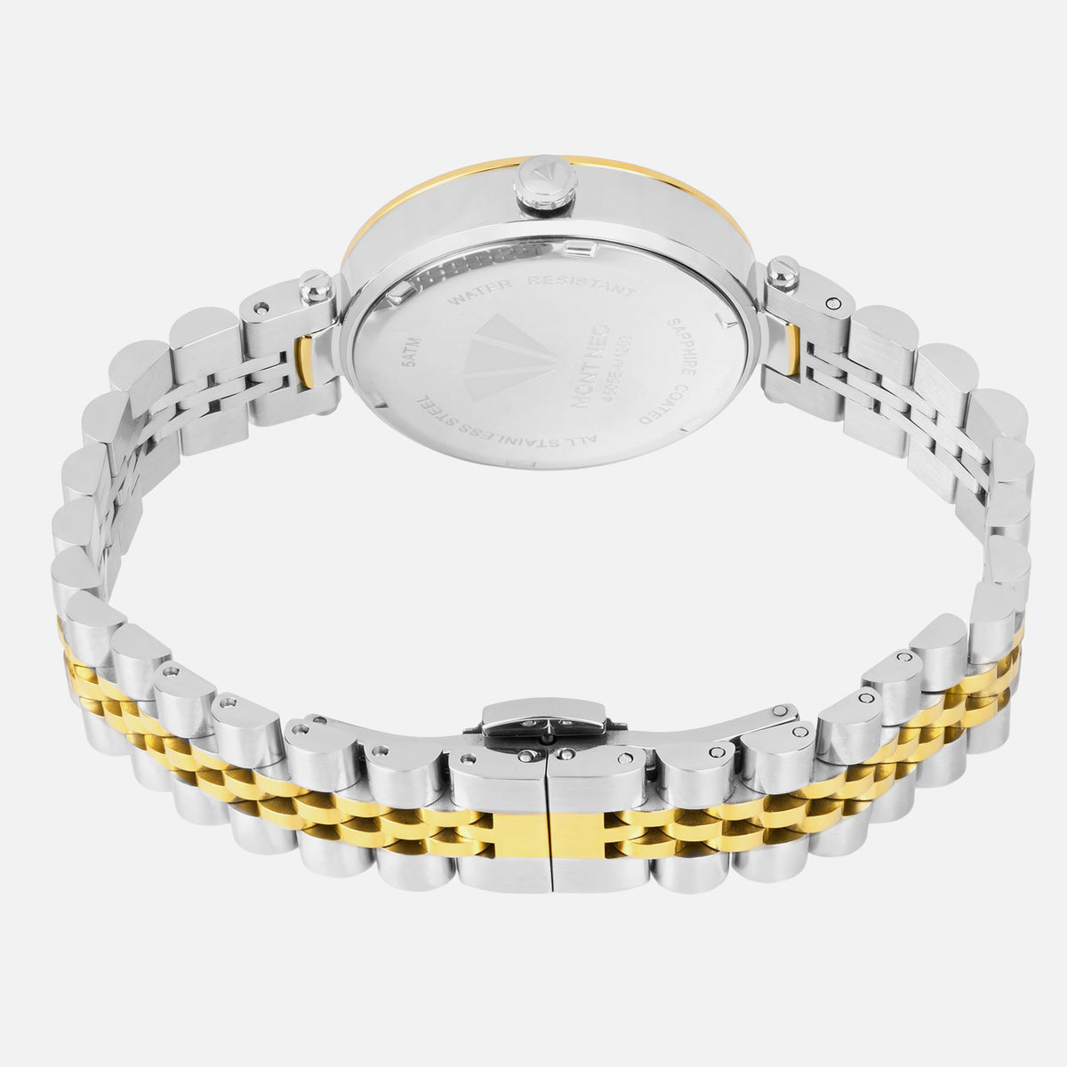 Women Quartz Silver Dial Analog Stainless Steel Watch 4505E-M1203