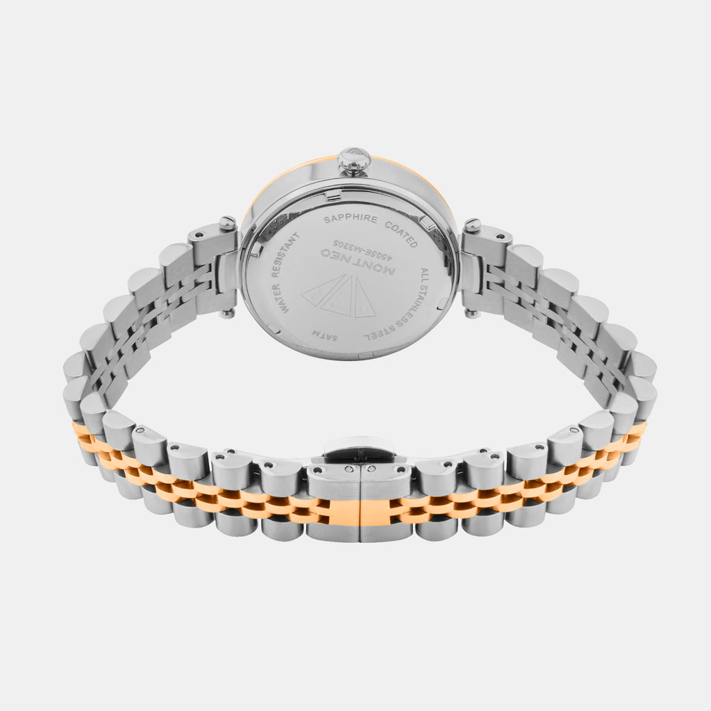 Women Quartz Grey Dial Analog Metal Watch 4505E-M1315