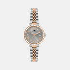 Women Quartz Grey Dial Analog Metal Watch 4505E-M1315