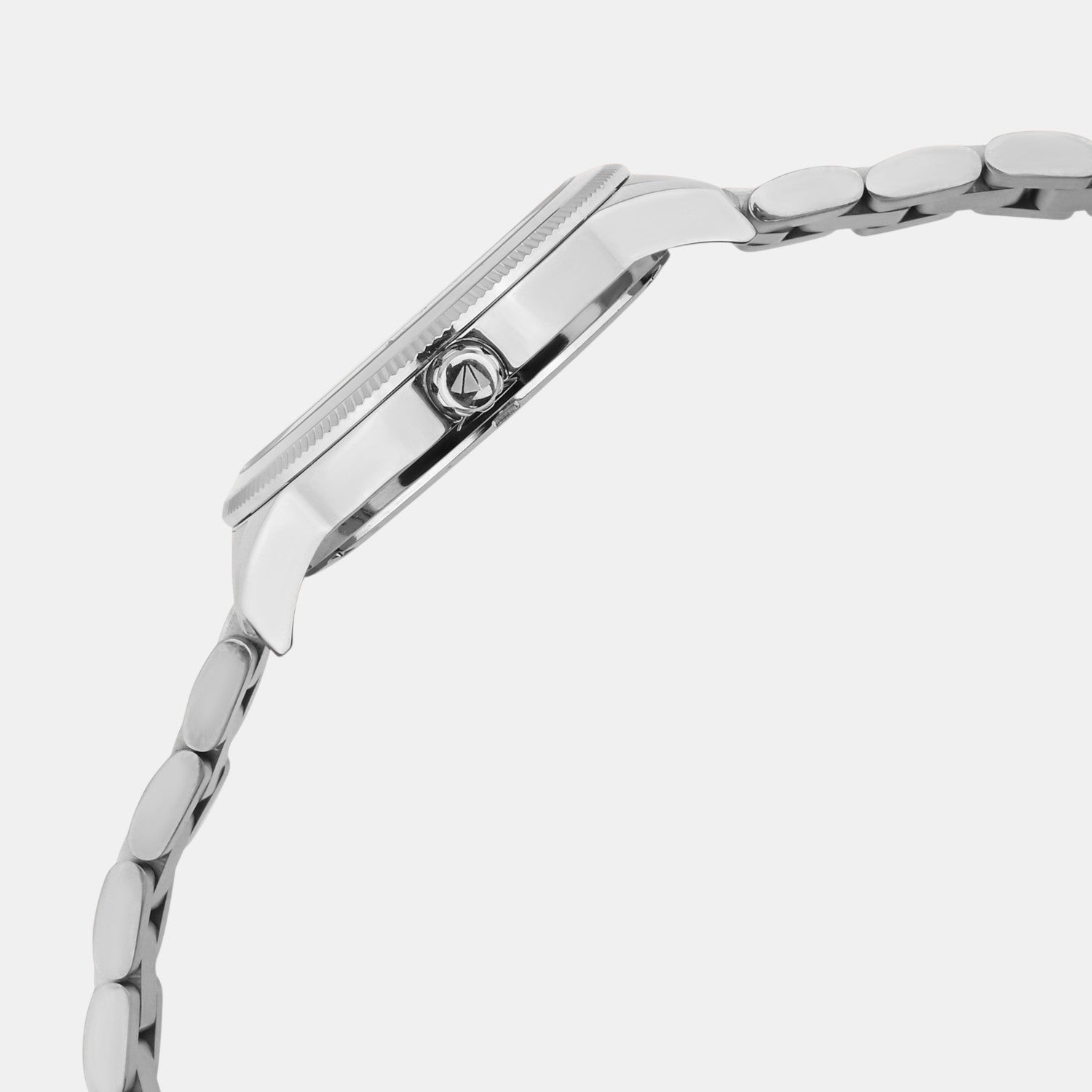 Women Quartz Silver Dial Analog Stainless Steel Watch 4506E-M1103