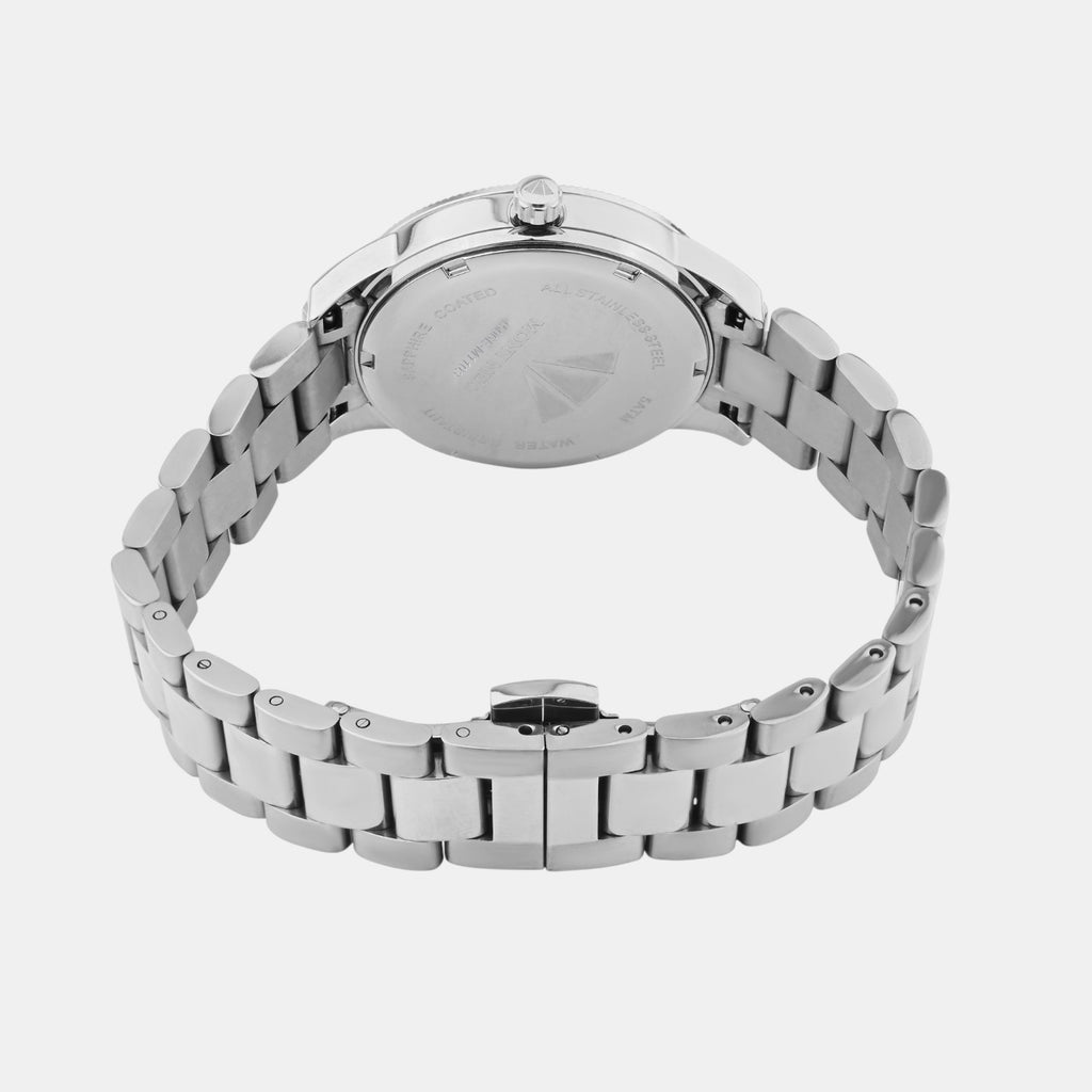 Women Quartz Silver Dial Analog Stainless Steel Watch 4506E-M1103