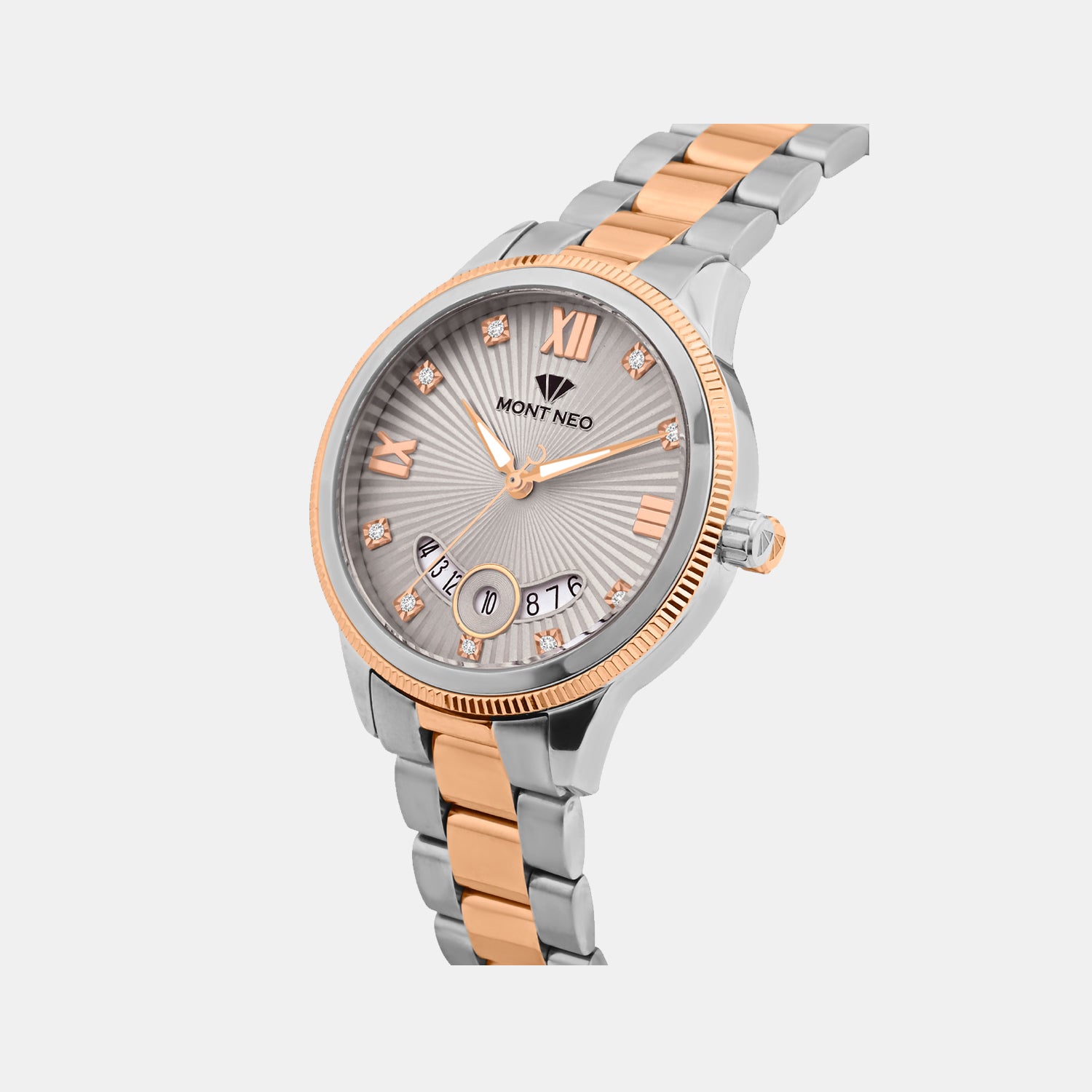 Women Quartz Grey Dial Analog Stainless Steel Watch 4506E-M1315