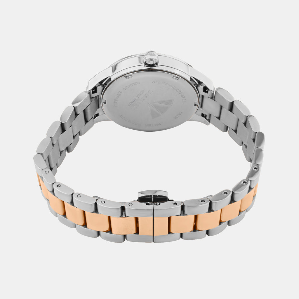 Women Quartz Grey Dial Analog Stainless Steel Watch 4506E-M1315