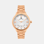 Women Quartz Silver Dial Analog Stainless Steel Watch 4506E-M3303