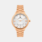 Women Quartz Silver Dial Analog Stainless Steel Watch 4506E-M3303