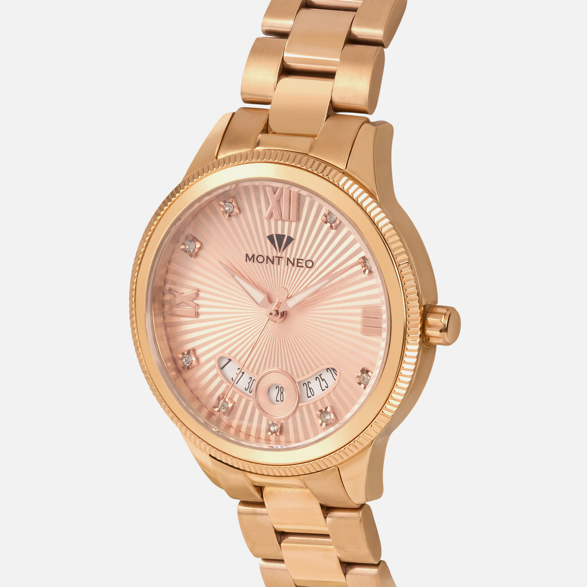 Women Quartz Rose Gold Dial Analog Stainless Steel Watch 4506E-M3307
