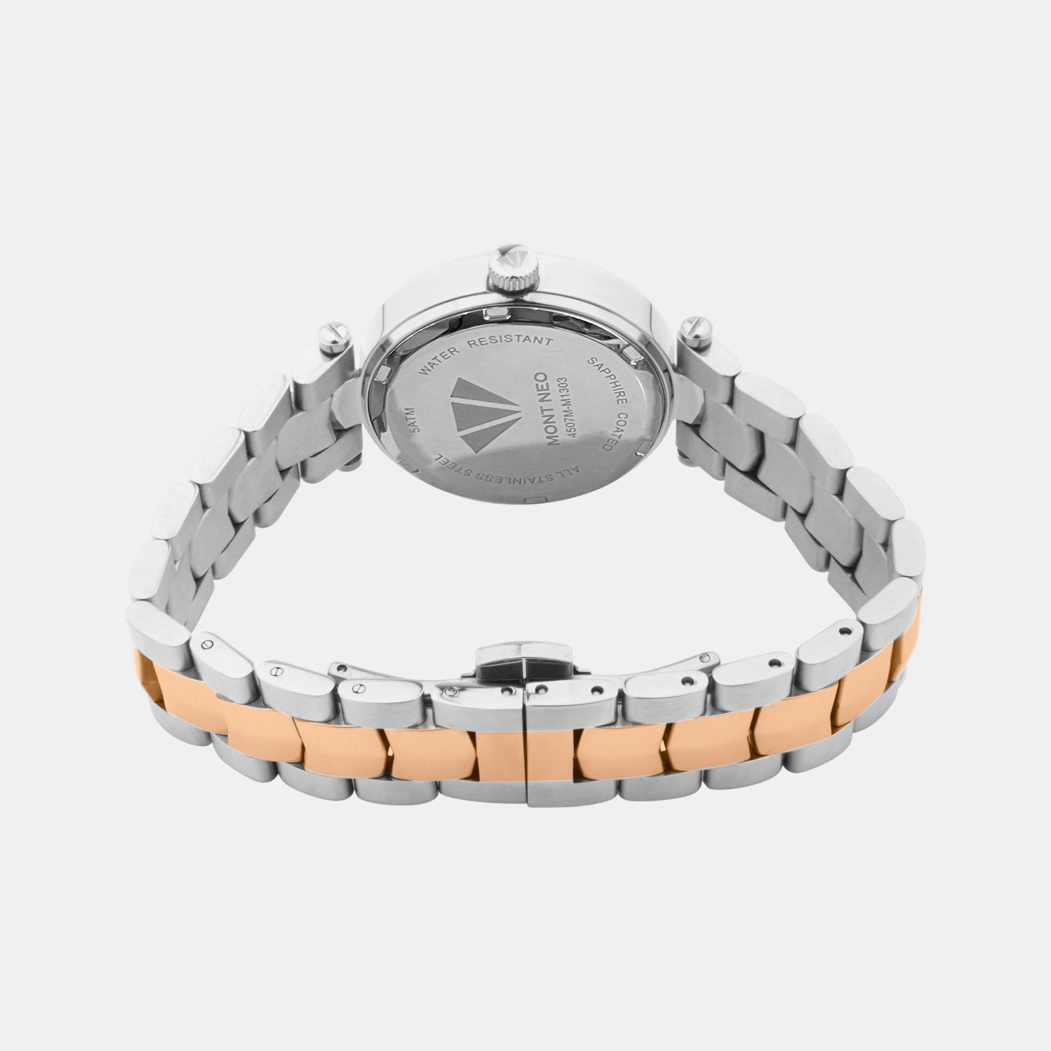 Women Quartz Silver Dial Multi-Function Stainless Steel Watch 4507M-M1303