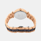 Women Quartz Blue Dial Multi-Function Stainless Steel Watch 4507M-M3505