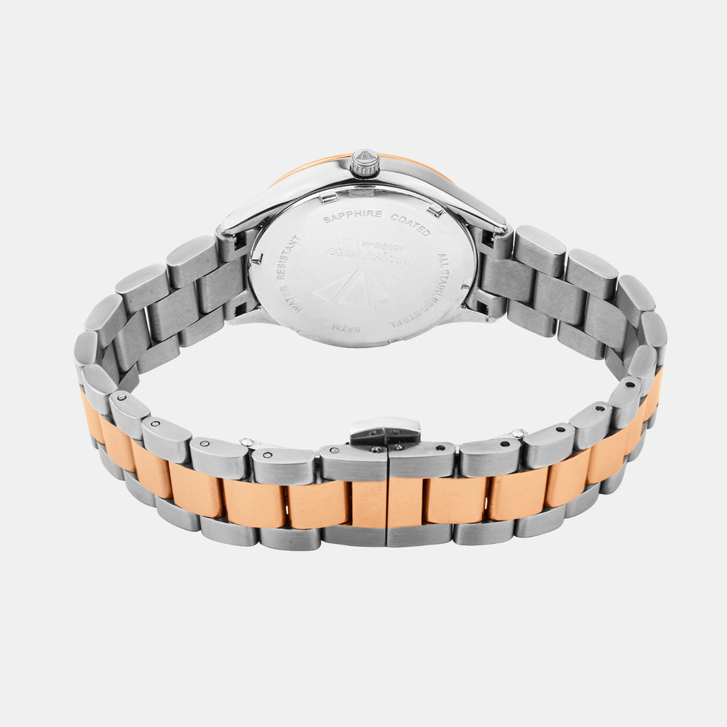 Women Quartz Mother Of Pearl Dial Analog Metal Watch 4509B-M1321