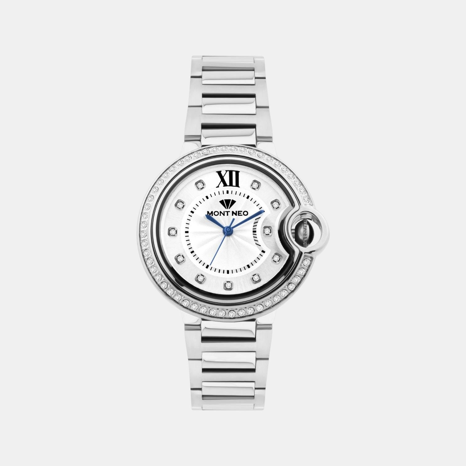 Women Quartz Silver Dial Analog Metal Watch 4510B-M1103