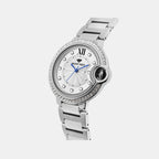 Women Quartz Silver Dial Analog Metal Watch 4510B-M1103