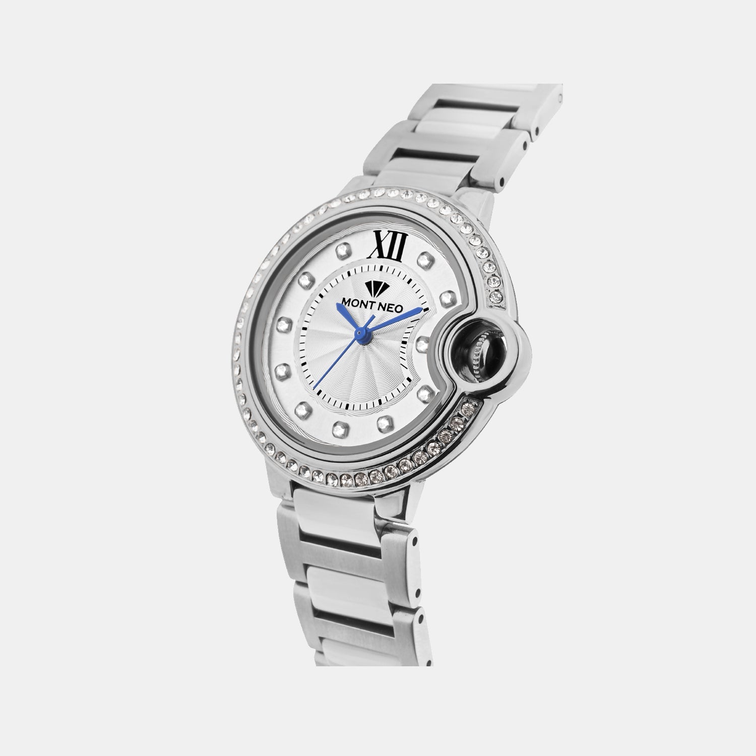 Women Quartz Silver Dial Analog Metal Watch 4510B-M1103