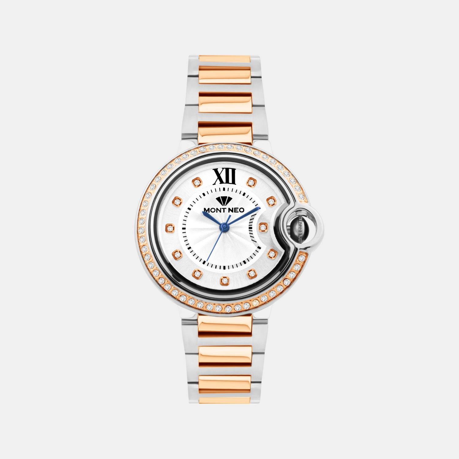 Women Quartz Silver Dial Analog Metal Watch 4510B-M1303