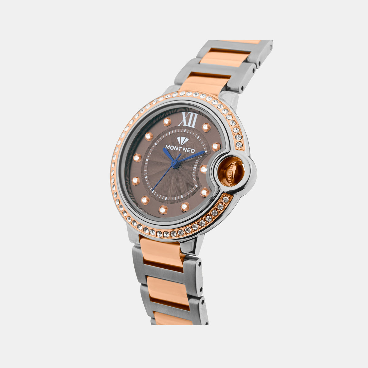 Women Quartz Grey Dial Analog Metal Watch 4510B-M1315