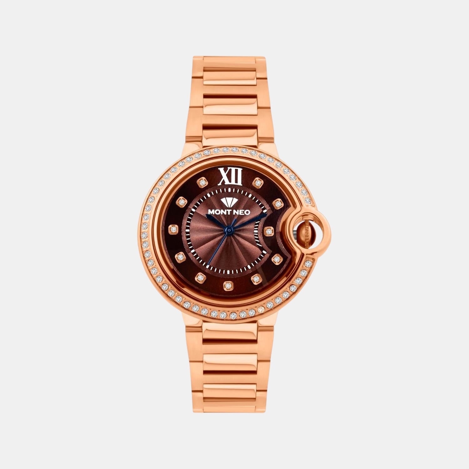 Women Quartz Brown Dial Analog Metal Watch 4510B-M3306